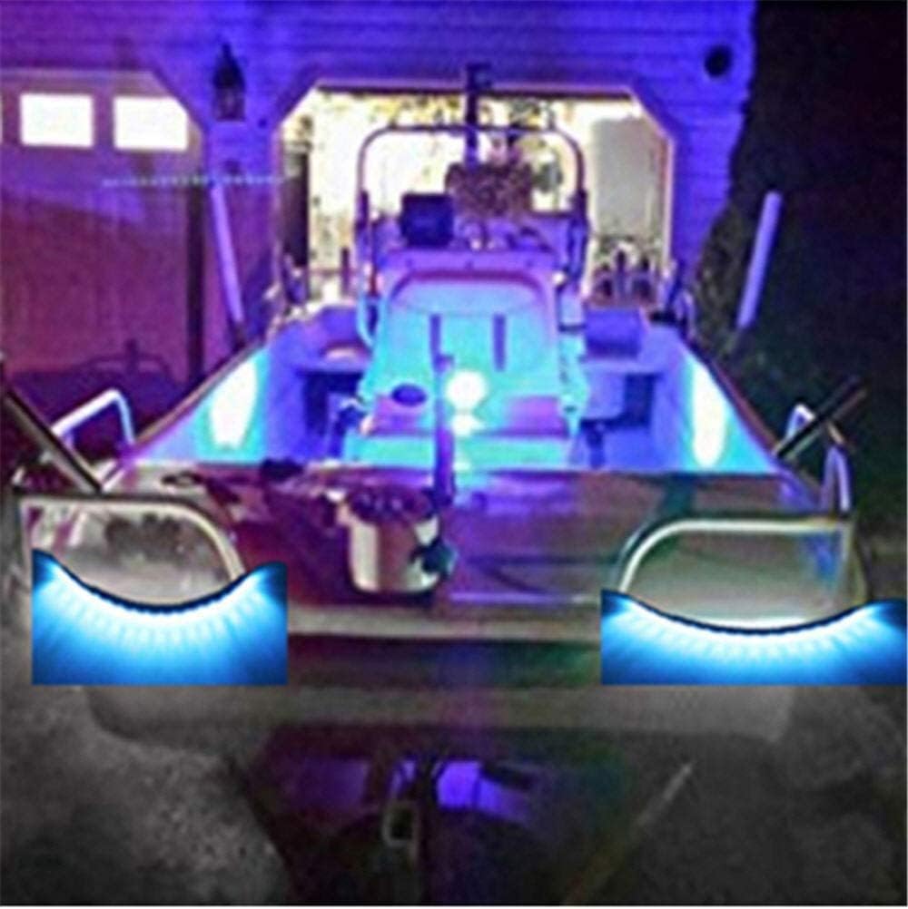 Kayak 2Pcs 9.2" Boaton White/Ice Blue LED Light Boat Bow