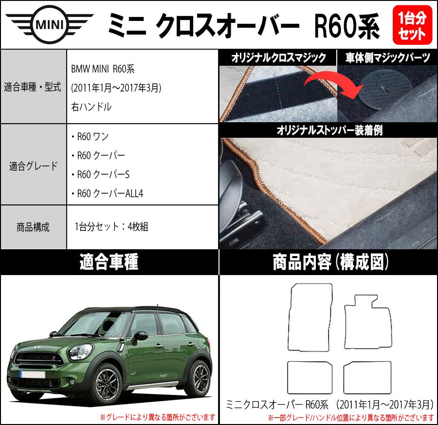 Amazon | BMW MINI ミニ R60 クロスオーバー 右ハンドル用 フロア 