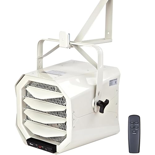DR. INFRARED HEATER DR-910F 10,000-Watt 240V Heavy-Duty Hardwired Shop Garage Heater Wall/Ceiling Mounted with Remote Controlled Thermostat