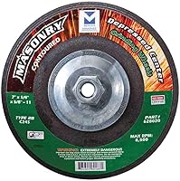 Vista 27 de Mercer Industries 621070 - 4-1/2" x 1/4" x 5/8"-11 Tipo 27 Muelas abrasivas para mampostería (paquete de 20)