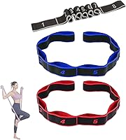 Vista 1 de Bandas de resistencia de fitness con asas, bandas de resistencia para entrenamiento, banda elástica ajustable para ejercicio y yoga, ejercicio de 3