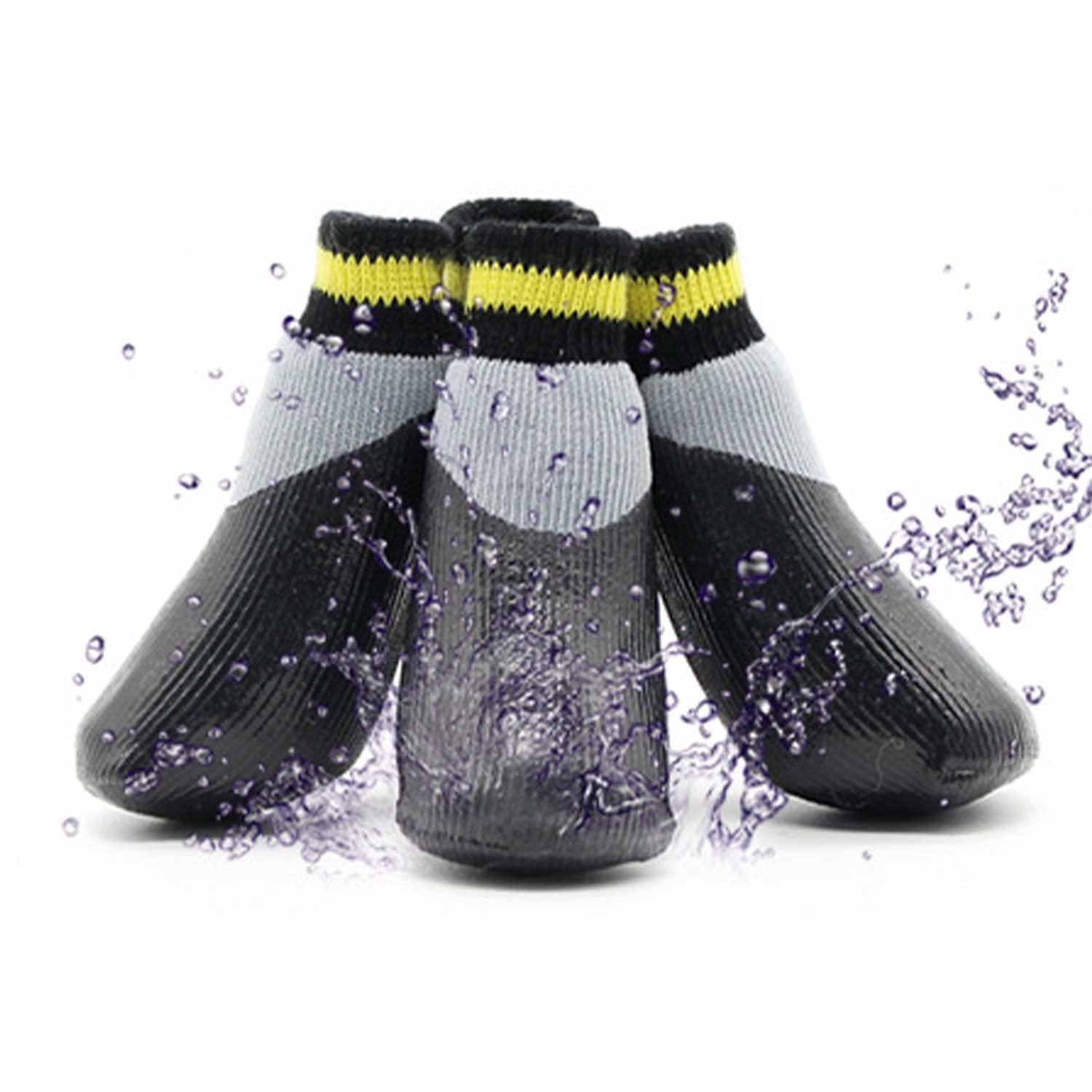 Chaussettes pour Chien Imperméables Antidérapantes Protège Les Pattes de L’Animal et Les Sols Intérieurs pour Intérieur et Extérieur, Petits Ou Gros Chiens et Chats