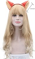 Vista 104 de HODRME - Diadema de orejas y cuernos de animales de felpa, para Halloween, Navidad, festival, fiesta temática de animales, cosplay, o disfraz