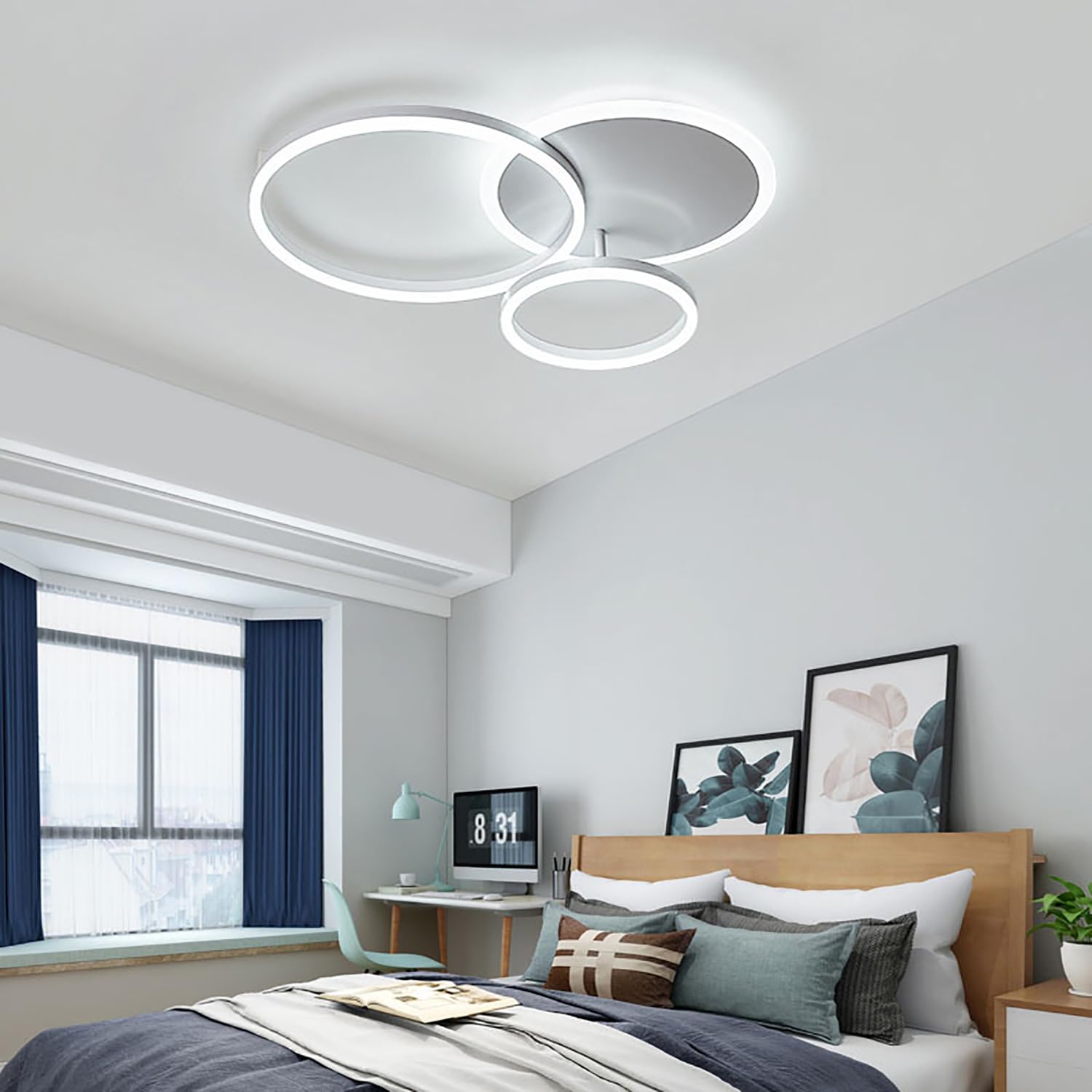 Plafon LED Techo, 54W Lamparas Techo Salon Moderna, Lampara de Techo Regulable 3000k-6000K, 65CM Luz de Techo LED Redondas para Dormitorio Cocina Salon Comedor Pasillo