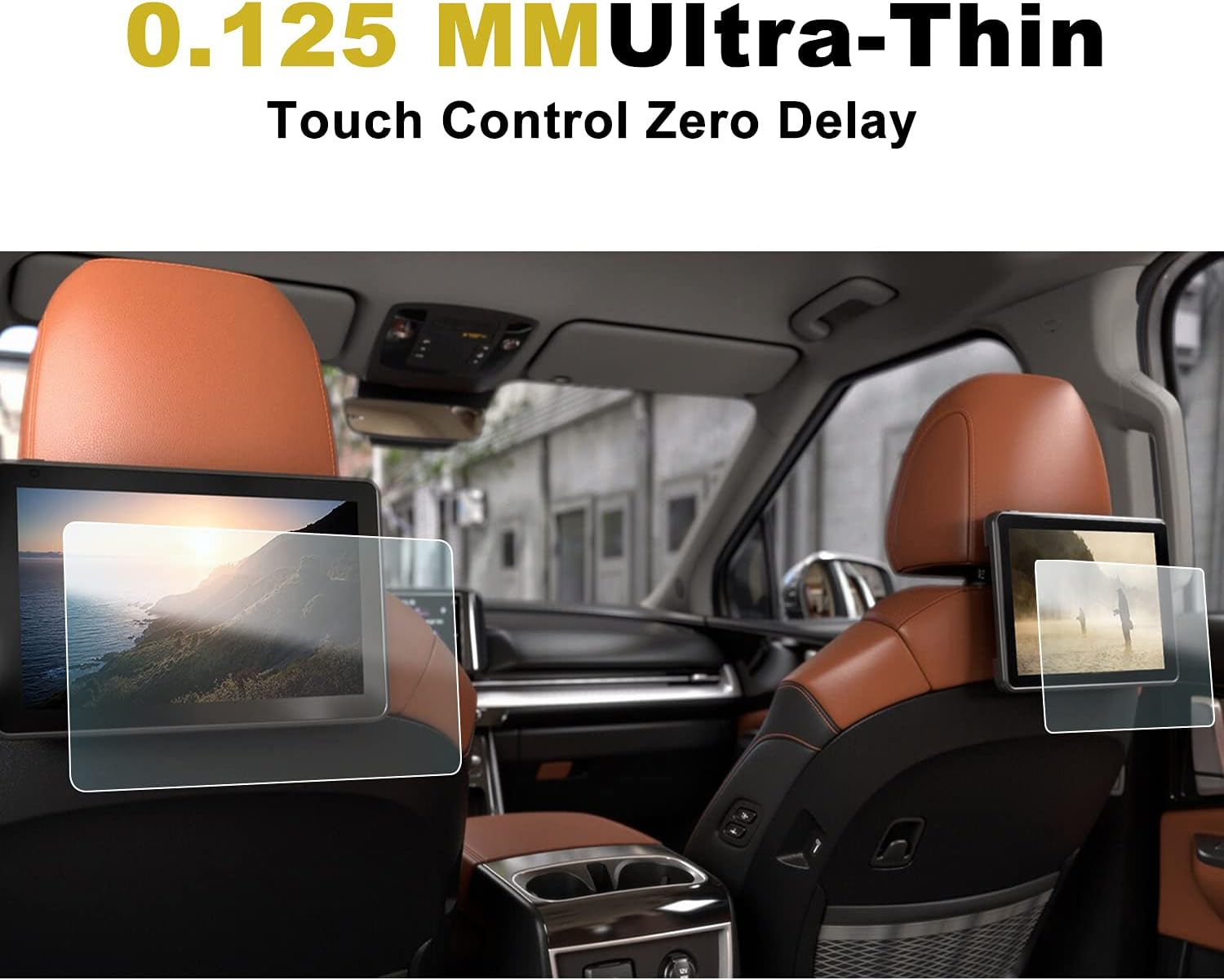 lfotpp car dual screen rear seat tv screen protector for 2022 k ia carnival ka4 entertainment system auto accessories car infotainment stereo display