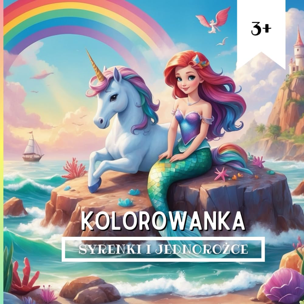 Syrenki i jednorożce - kolorowanka: 50 uroczych ilustracji do kolorowania
