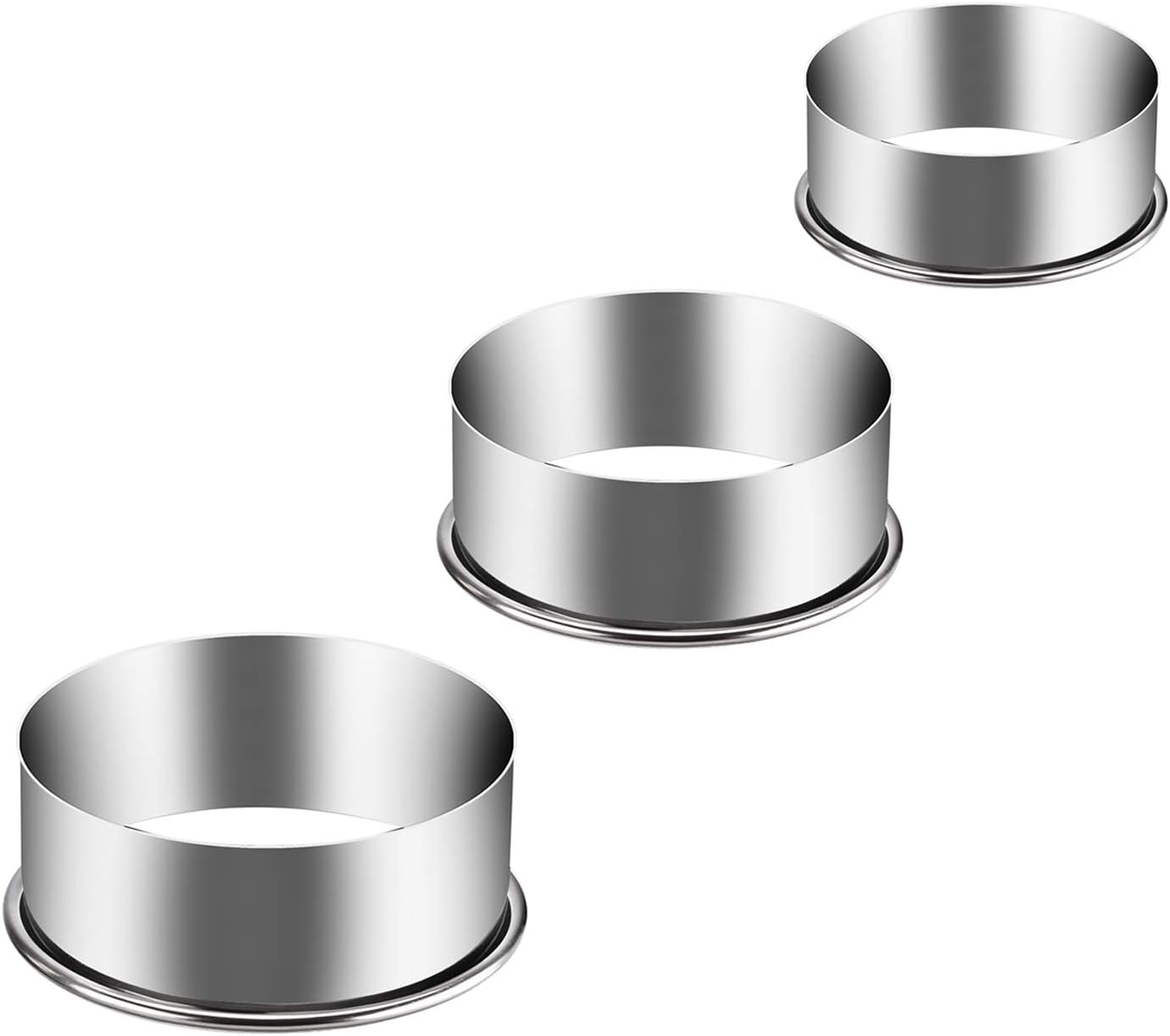 KSPOWWIN Stainless Steel Round Cookie Cutter Set 3 Pieces