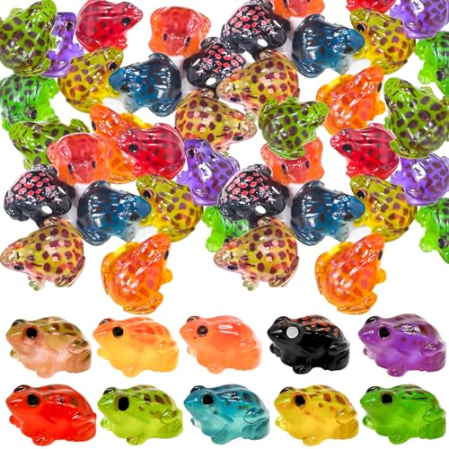 CYUXING 40Pcs Mini Luminous Resin Frog, Exquisite & Lovely
