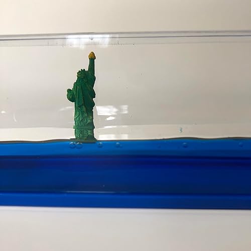 Miniatura 2 de Honsheng Figuras de estatua de la libertad Unsinkable, juguete líquido líquido en una caja, decoración del hogar, regalos para mujeres y hombres,