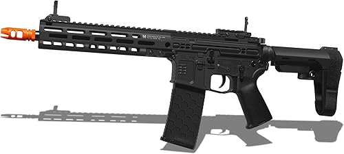 EMERBU Gel Splat Blaster SLR of EMERBU Pro Series - Juego de engranajes de metal - Batería recargable de 11.1 V - Semi y completamente automático -