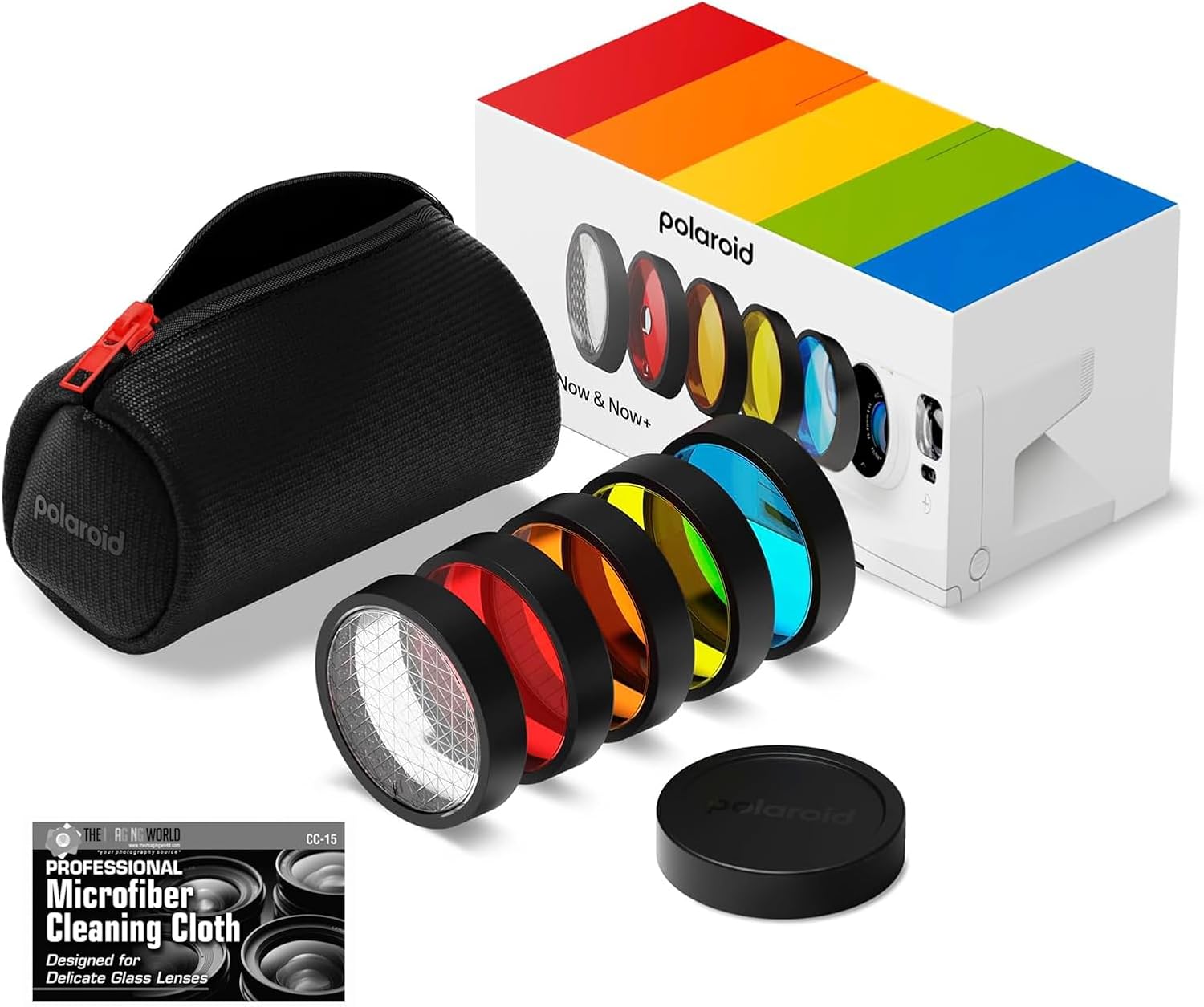 Polaroid Filter Set for Now & Now+ Gen3 Cameras with Premium Microfiber Cleaning Cloth - Not Compatible with Polaroid Now Gen 1 or 2 Cameras.