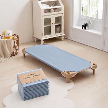 TSUTOMI Cot Sheet for Daycare, Toddler Cot Sheets Daycare,23" X 51",12 Pcs