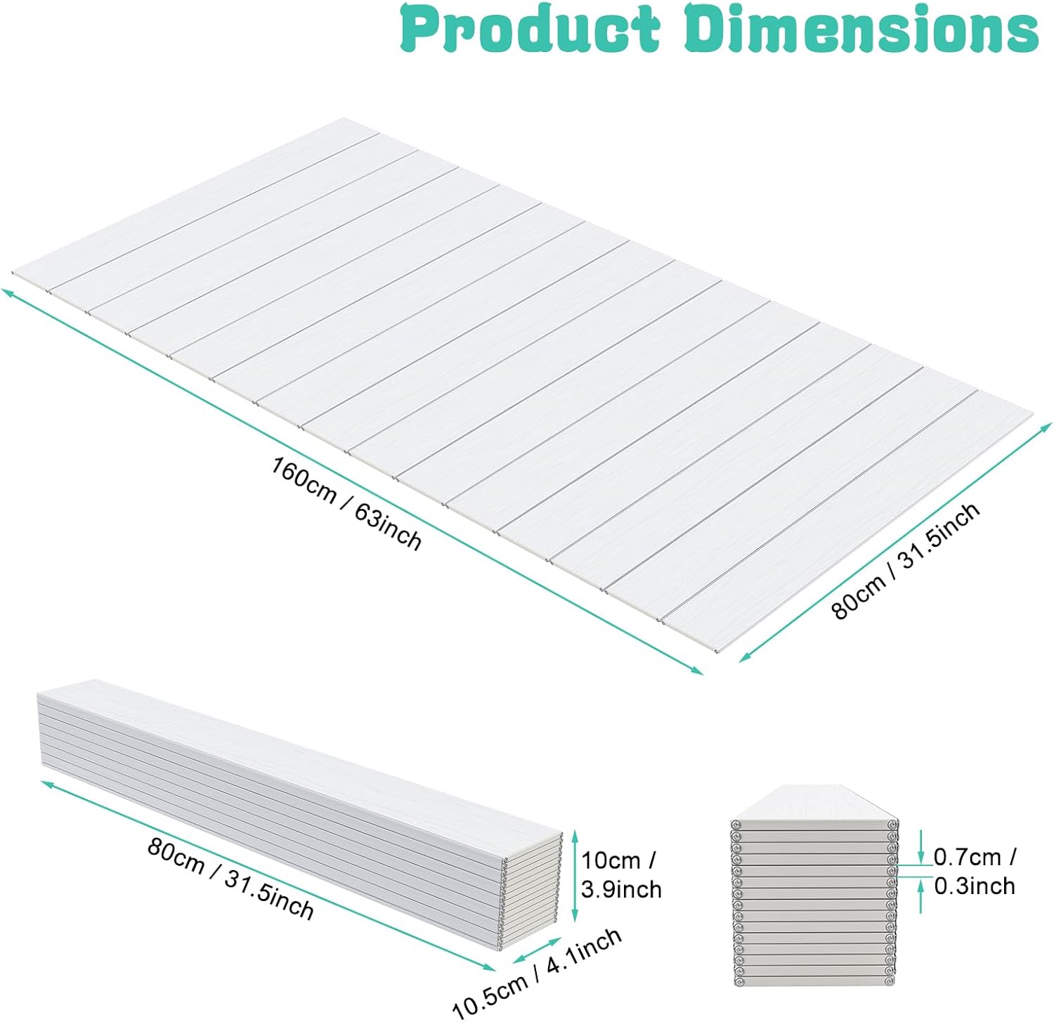 Foldable Bathtub Cover, Bathtub Tray, PVC Waterproof Bath Tray Table Topper with Thermal Insulation & Dust Protection, Folding Bath Tub Tray Table for Reading, Tablet, Wine Glass, Fits Most Bathtubs