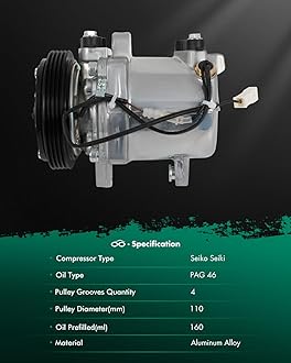 SCITOO CO 10620C AC Compressor Pump 1999-2005 for S-uzuki Grand Vitara 2.5L 1995-1998 for S-uzuki Esteem 1999-2001 for S-uzuki Vitara 1.6L