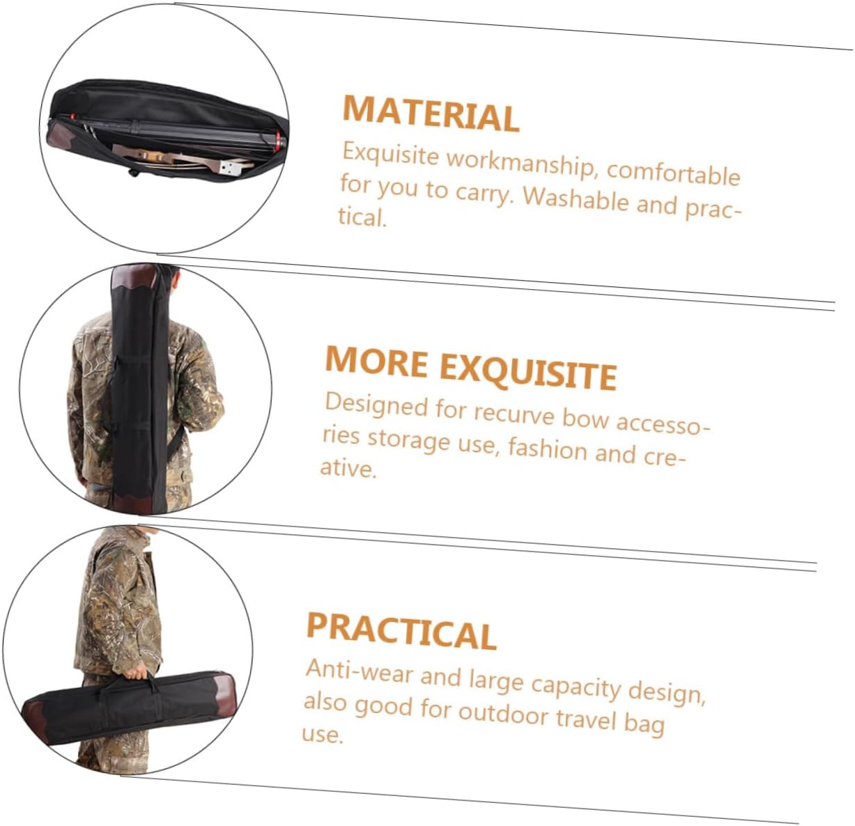 Sturdy Bow Bag Arrow Case Storage Archery Accessory Bag Compact for Hunting Practice