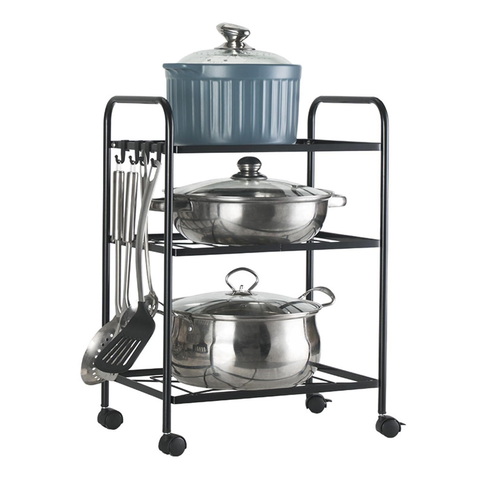 Supporto per pentole da Cucina a 3 Livelli - Supporto per pentole e padelle per riporre Le pentole - Supporti per pentole e padelle salvaspazio per l'organizzazione della Cucina - Accessori