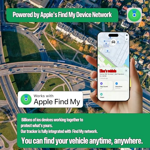 Image of Magnetic Hidden GPS Tracker for Vehicles - 365 Days Battery Life, No Subscription, Car Tracker Device Hidden (iOS Tracker)