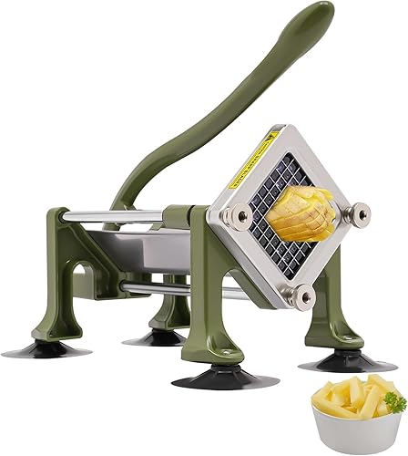 Cortador de patatas de grado comercial con hoja de 38 pulgadas, cortador de papas fritas de acero inoxidable resistente para encimera, cortador