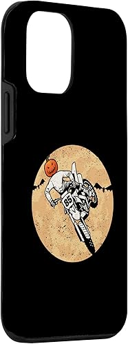 Miniatura 3 de iPhone 12 mini Pumpkin Skeleton Dirt Bike Rider Halloween Motocross Biker Case
