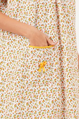 Image of Breezly Woman's Long Short Calf Length Pure Cotton Nighty