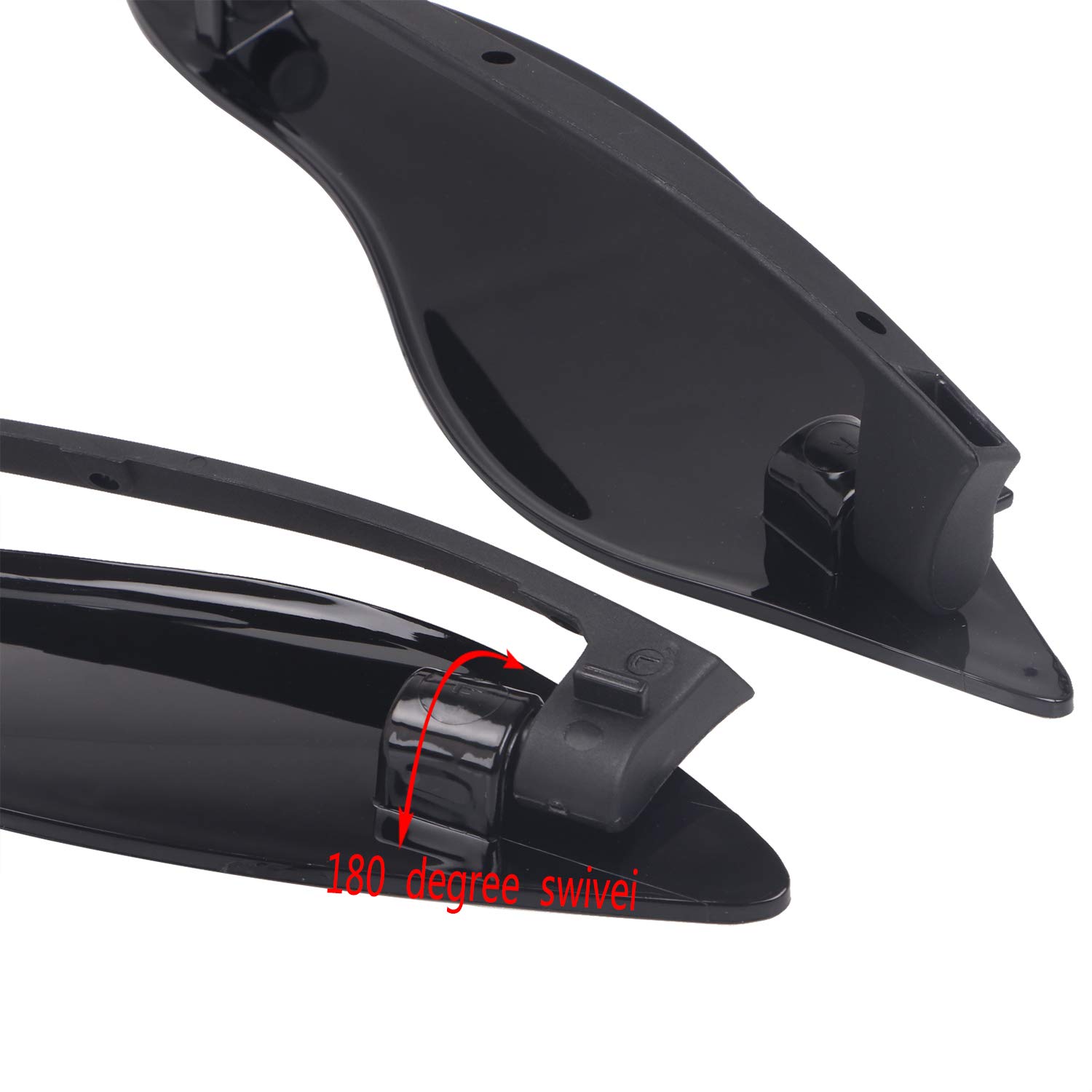 KIWI MASTER Seitenflügel-Luftabweiser Für Harley Touring – Dark Smoke, ABS-Kunststoff, Für FLHR/FLHT/FLHX (1993–2013)