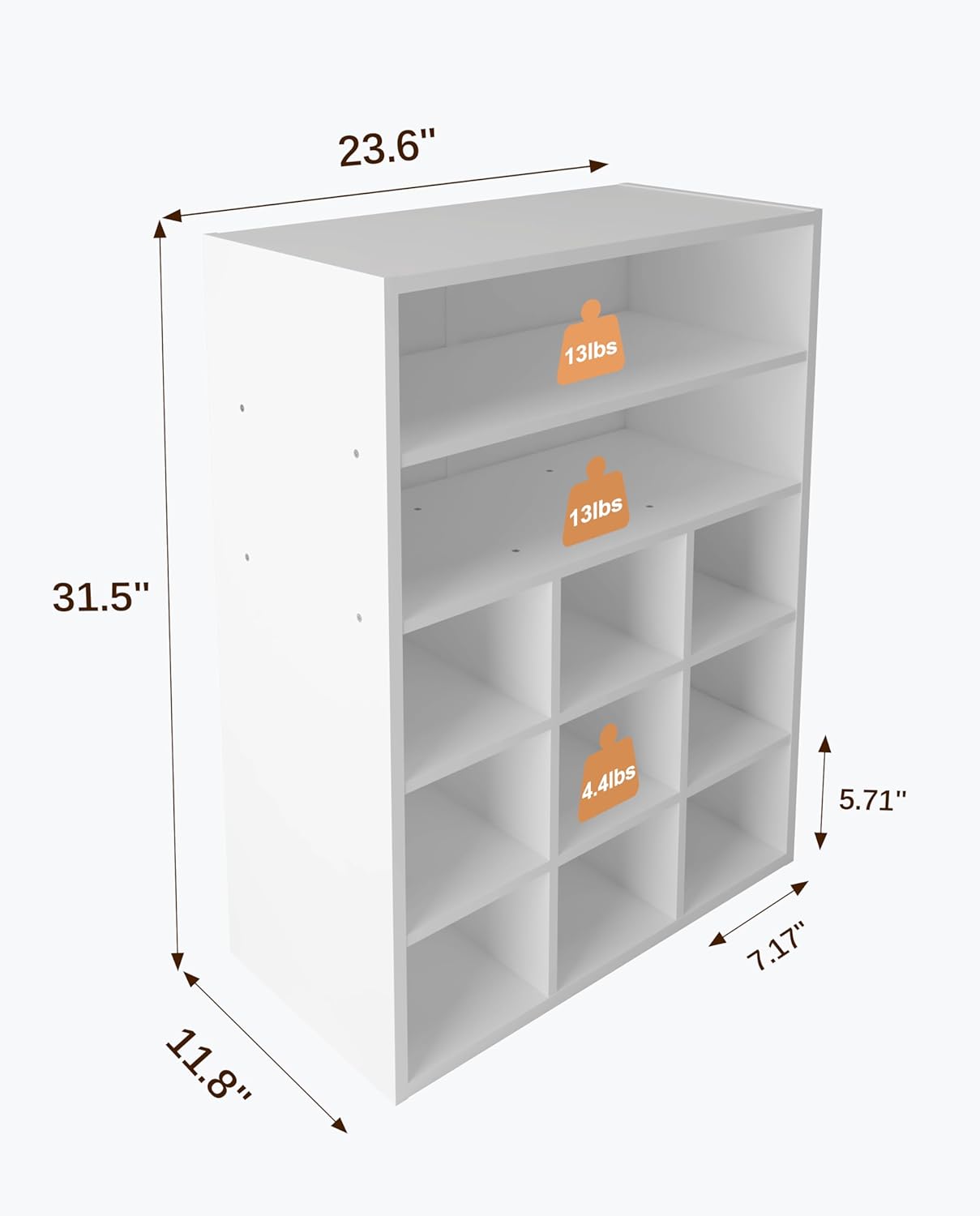 HAIOOU Shoe Cubby, 9-Cube Stackable Wood Shoe Rack Organizer 5-Tier Freestanding Wooden Shoe Stand with 2 Storage Shelf for 10-15 Pairs, Ideal for Apartment, Entryway, Closet Organization - White | Stackable, Organizer, Shoe Stand, 2 Storage Shelf, 10-15 Pairs, Ideal for Apartment