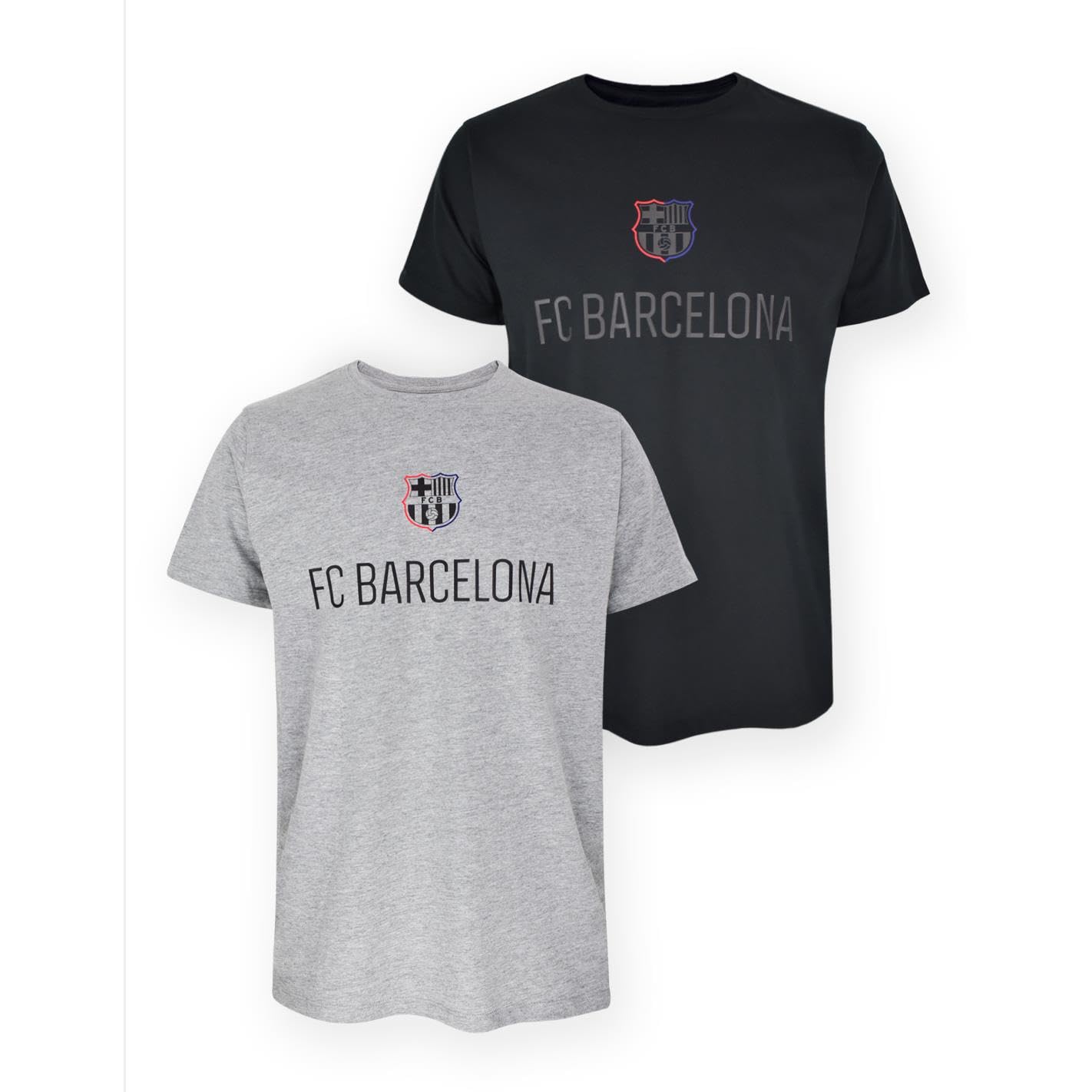 FCB FC Barcelona Camiseta Reflex Black Adulto- Producto Oficial con Licencia- Algodón