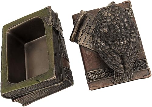 Miniatura 4 de Veronese Design Caja de baratijas de búho viejo con acabado bronce