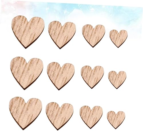 Miniatura 3 de EXCEART 400 Pcs Wood Star Ornaments Wooden Hanging Ornaments Wooden Hanging Hearts Wood Cutout Wooden Heart Ornaments Wood Embellishments Decorative