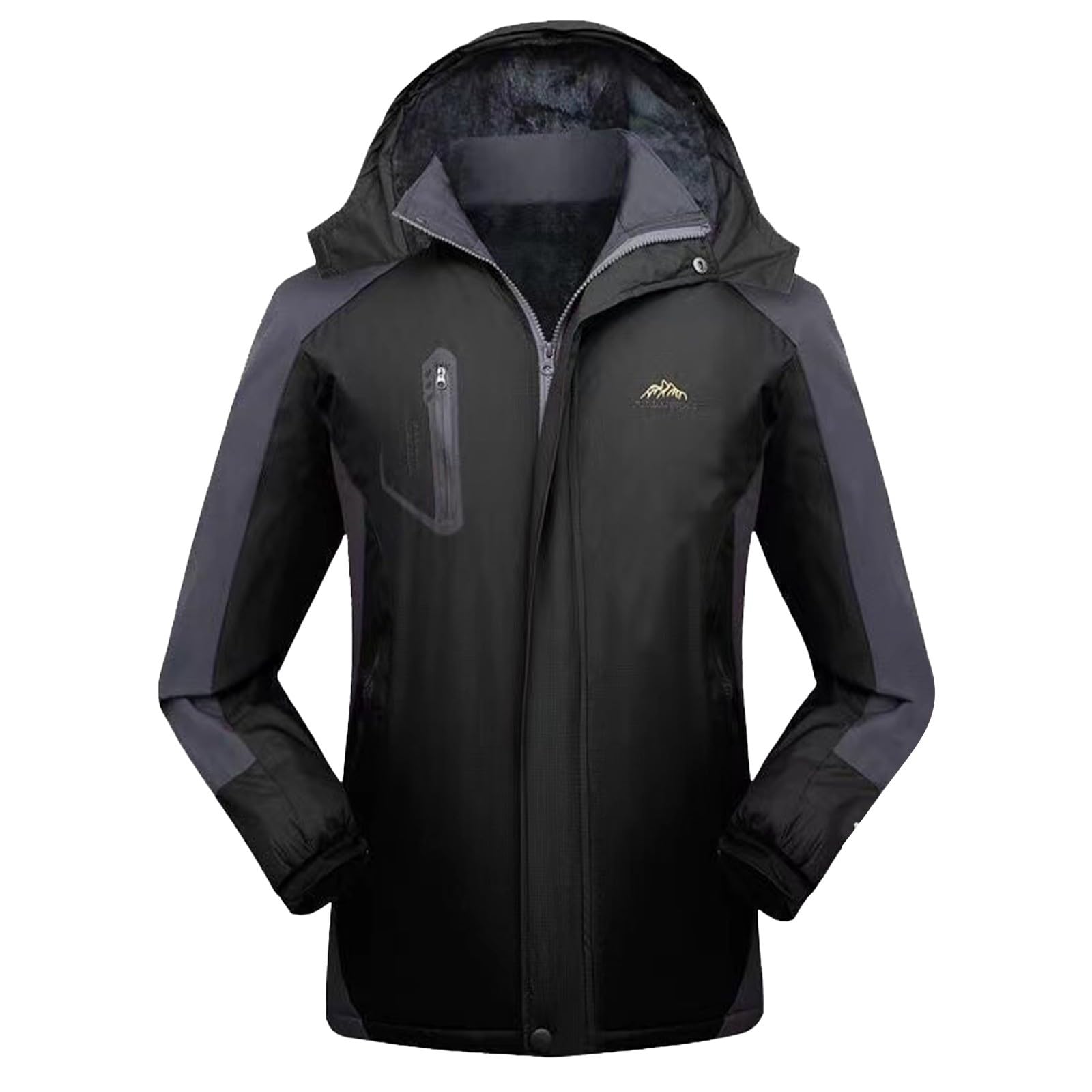 Chaqueta Forrada Y Engrosada Para Mujer Adecuada Deportes Al Montañismo Cálida Cómoda Abrigo Impermeable Rain Coat Women Impermeables Lluvia Chubasquero Amarillo Largo Waterproof Negro