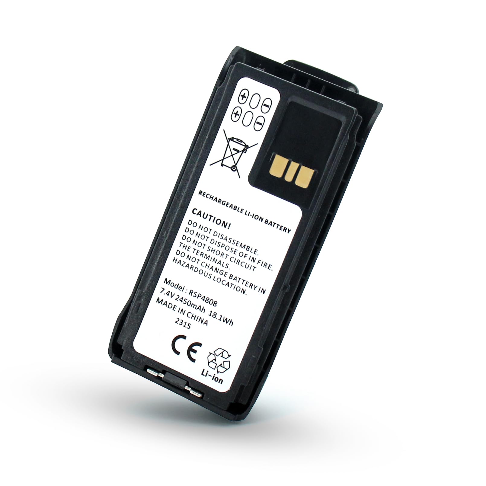 Accessoryway Replace PMNN4808 7.4V 2450mAh Li-Ion Battery for Motorola R7 Series Two Way radios Replacement Battery PMNN4807 PMNN4809 PMNN4810 with Belt Clip - Non IMPRES ?