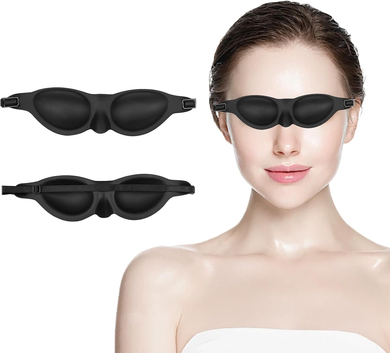 Moisture Chamber Glasses for Dry Eyes, Sleep Moisture Goggles for Dry Eye Night, 3D Eye Mask for Sleeping with Contoured Fit, Reusable Lightweight Moisture Chamber Sleep Mask