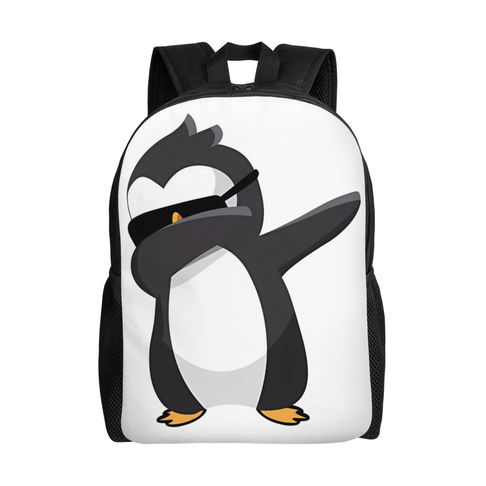 Winwon Unisex Kids Penguin Dabbing Printed School Backpack Lightweight School College Bookbag Casual Student Travel Laptop Daypack