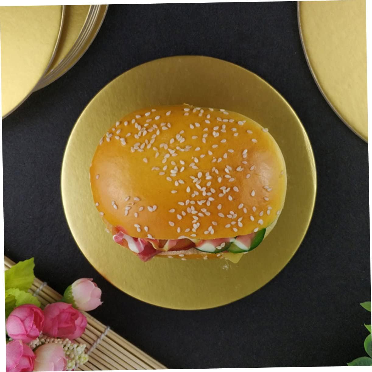 12 pcs Round Cake Drums Paper Cake Boards for Weddings Birthdays and Baking Thick