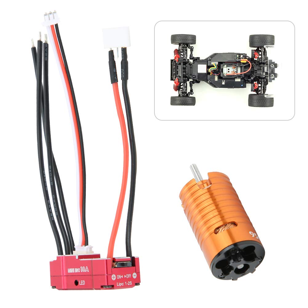 Amazon.co.jp: 1410 ブラシレス モーター 18A レッド ESC セット RC