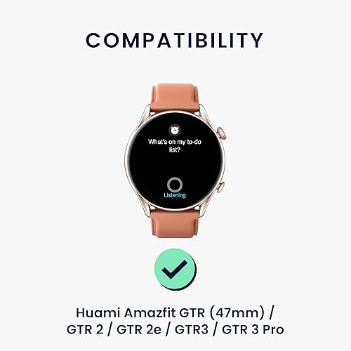 Miniatura 6 de kwmobile Correas compatibles con Huami Amazfit GTR (1.77 pulgadas)  GTR 2  GTR 2e  GTR3  GTR 3 Pro - 2 correas de silicona de repuesto - Azul