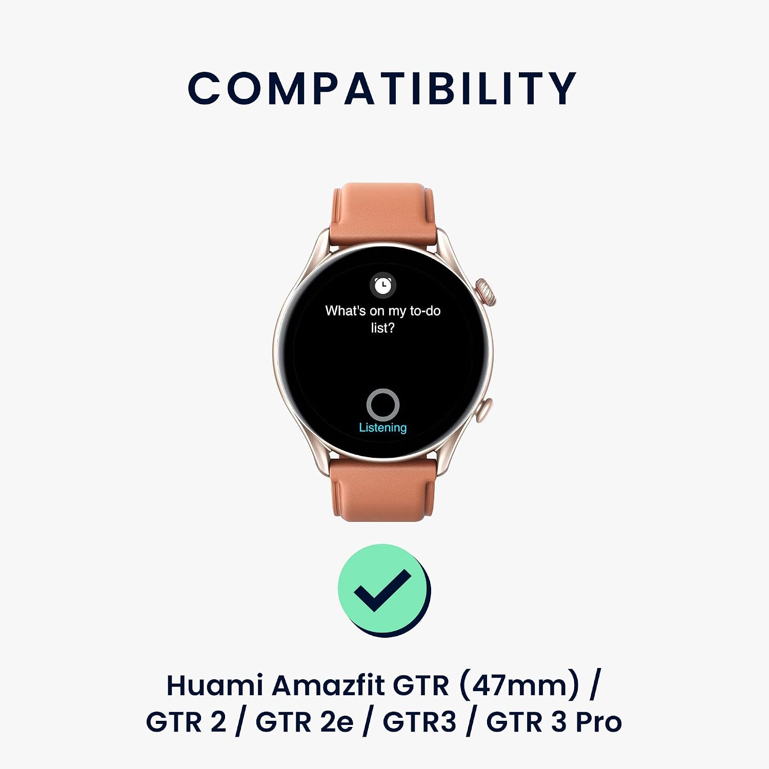 kwmobile Straps Compatible with Huami Amazfit GTR (47mm) / GTR 2 / GTR 2e / GTR3 / GTR 3 Pro Straps - 2X Replacement Silicone Watch Bands - Dark Blue/Grey