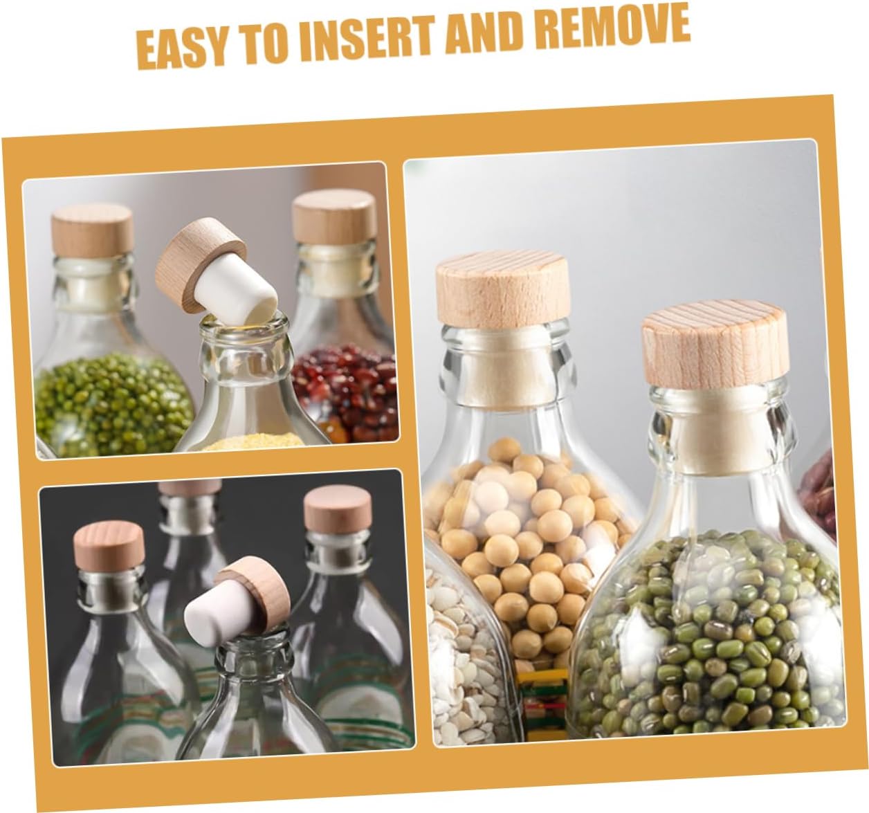 Generic 24pcs Shaped Wine Bottle Stoppers Corks for Beer and Glass Bottles for DIY Crafts and Laboratory Use Precision Sealing and Temperature Resilience