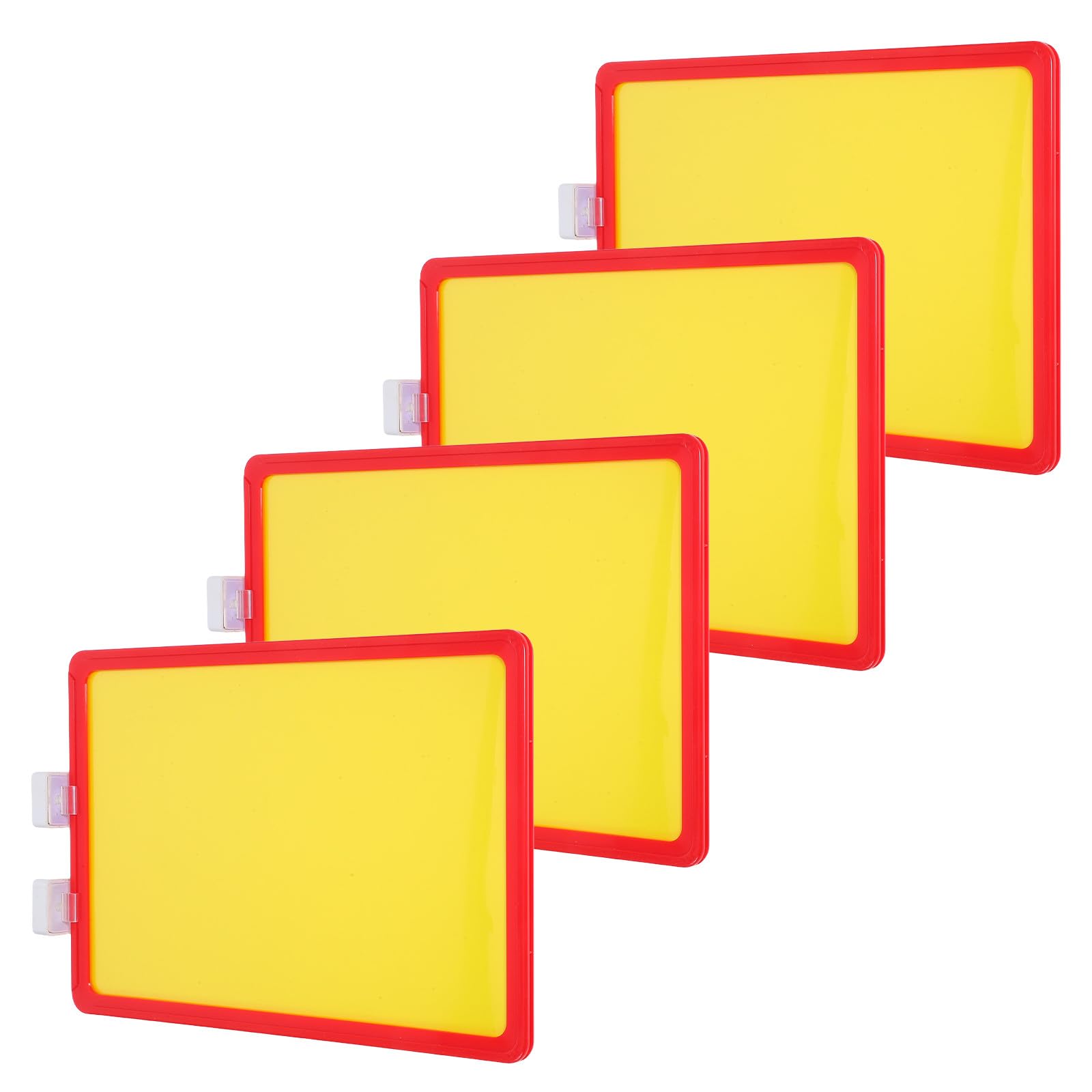 NUOBESTY Porte-étiquettes en Magnétisme et Plastique pour Étagères D'entrepôt Magnétiques Rouges Résistant à L'usure Accessoire Polyvalent pour Organisation