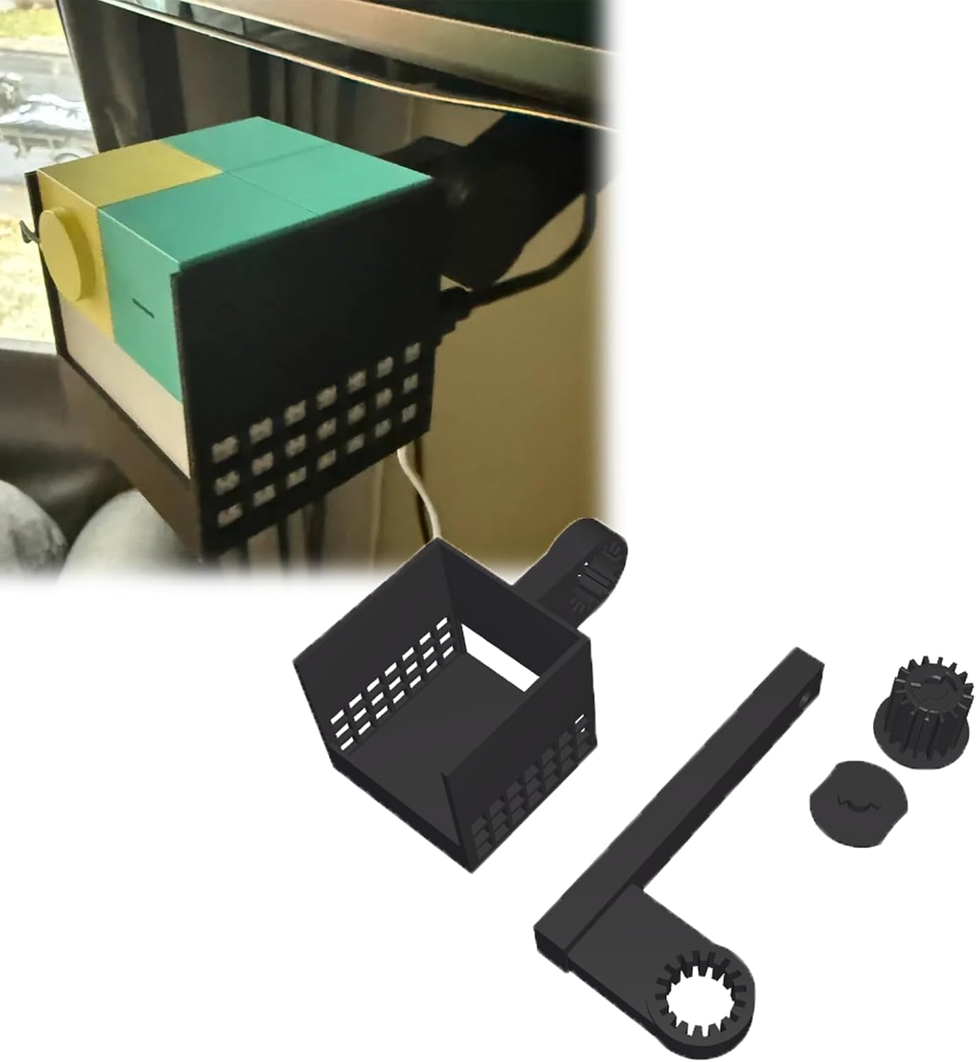 TV Mount Adapter for Nex Playground - Adjustable Arm Bracket - for Non-Wall-Mount Installation - Secures to TV Back Rails (White)