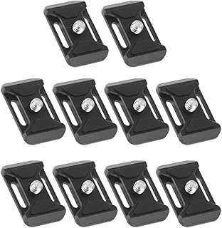 BGNing SLR Quick Release Plate Mount Clamp Adapter Kit with Level for Arca Swiss DSLR Cameras Tripod Ball Head Clip QR Board Bracket (10pcs Buckle)