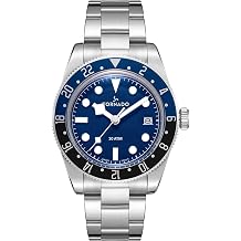 Tornado Lumina Date Just Mens Analog Watch | Black Dial, Silver Case, Silver Stainless Steel Strap, 40mm, 10ATM - T24006-SBSB