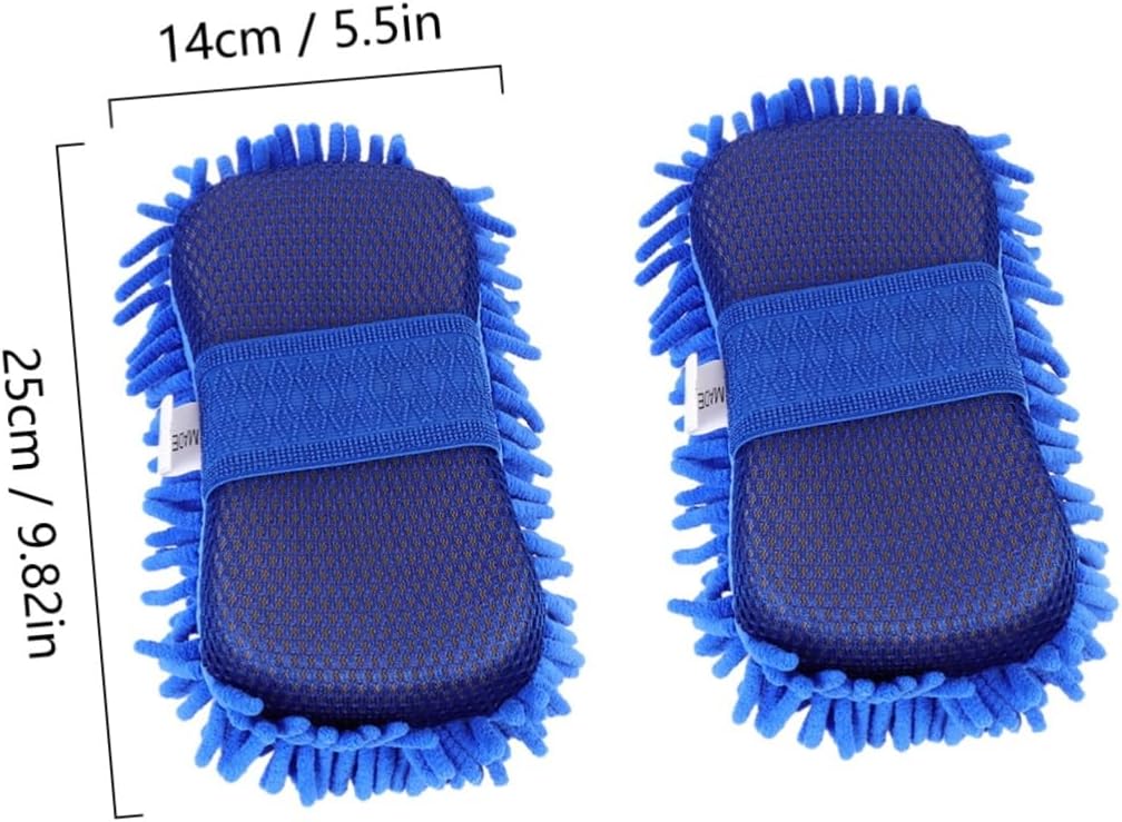 ABOOFAN 3sets 2pcs Car Wash Mitts Durable Auto Cleaning Gloves for Car Washing Scratch and Lightweight Multi Purpose Use for Floors and Bathrooms 2pcs*3