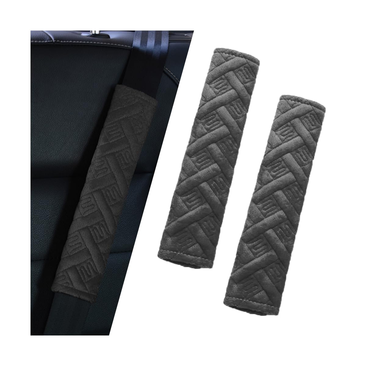 Mandark 2 fundas para cinturón de seguridad de automóvil, suaves y cómodas, almohadillas de cojín para cinturón de seguridad de ve