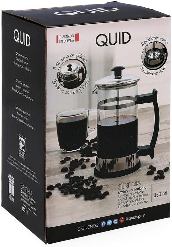 Serenia Coffee maker Glass with plunger 35cl Boron Recyclable