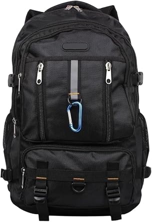 Bagacar Izdag Black Black Travel Backpack 60 Lt 17" Laptop Compartment