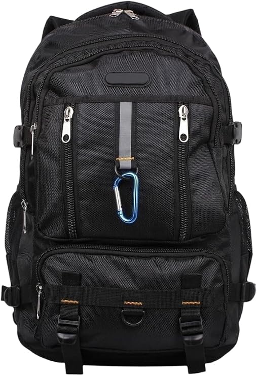 Bagacar Izdag Black Black Travel Backpack 60 Lt 17 Laptop Compartment