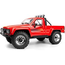 Helidirect HPI Venture18 Flux Brushless 1985 TYT Hilux SR5 1/18 RTR 4WD with 2.4GHz Radio, Battery & Charger - Remote Control Crawler, RC Rock Crawler 1/18 4WD Off-Road for Adults Red HPI160803