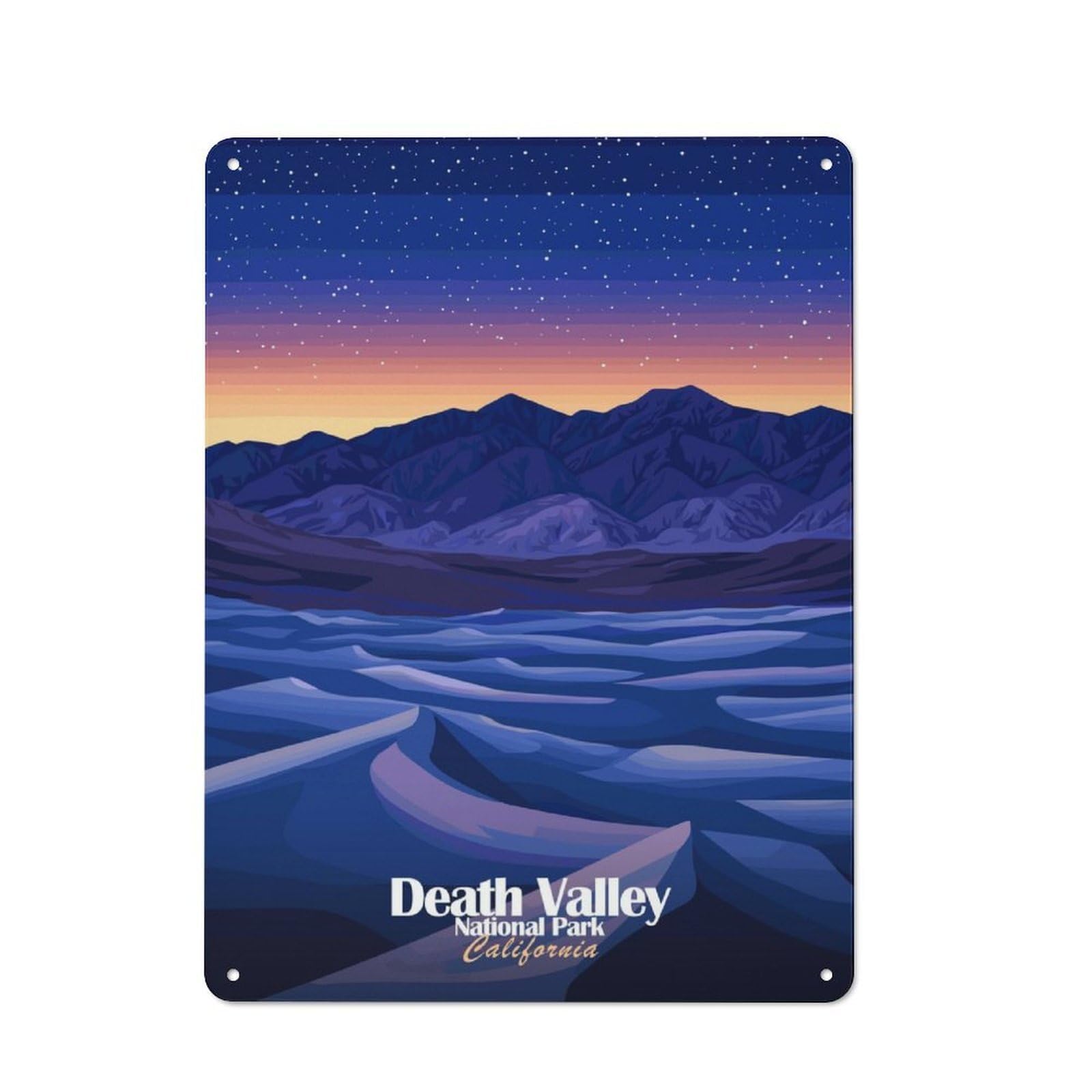 Junmoney Death Valley National Park Printed Metal Sign 40X30cm For Home Office Or Studio, A Christmas Gift For People Styling Home Office And Studio