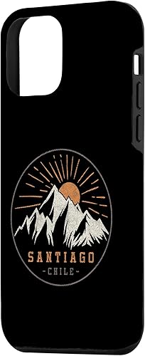 Miniatura 2 de iPhone 12 mini Vintage Santiago Chile Mountains Sunset Retro Grunge Gift Case